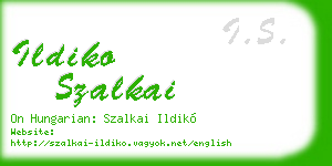 ildiko szalkai business card