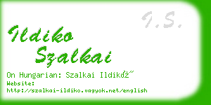 ildiko szalkai business card